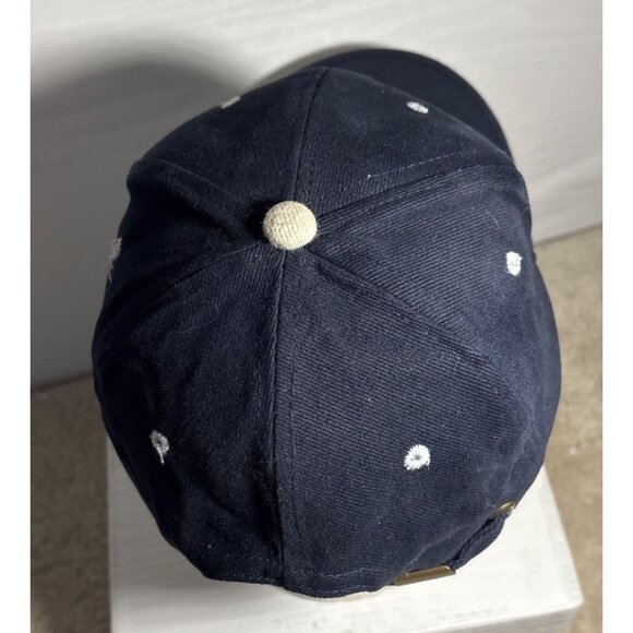 Budapest Hungary Embroidered Navy Blue Adjust Baseball Cap Brass Buckle Strap - Picture 7 of 9